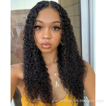 Headband Wigs Top Virgin Kinky Curly 150% Density Natural Color Human Hair For Black Women Machine Made Wig Wholesale Vendors
